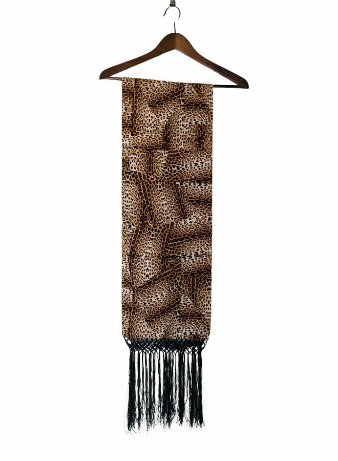 HELT NY! Roberto Cavalli x HM Leopard Mönstrad Unisex Scarf Sjal i 100% Siden