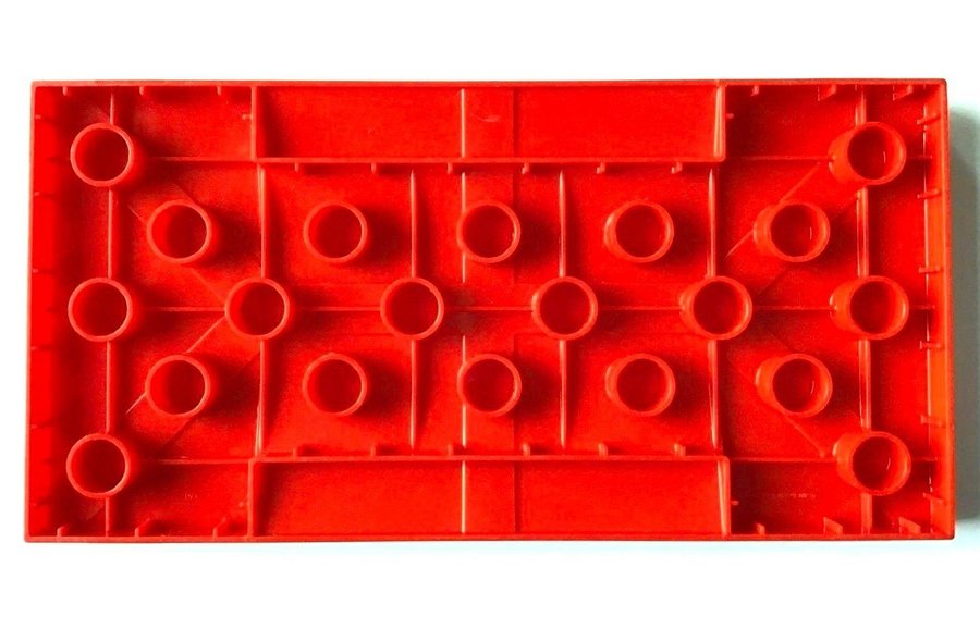 Stor röd överfart övergång Platta med väg vägbana Duplo Lego Enstaka bitar