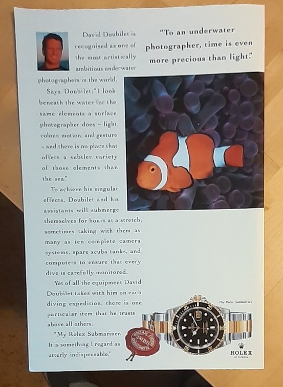 Rolex Submariner USA annons från 1997