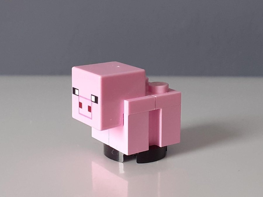 Lego Minecraft Djur Gris kulting Baby Pig figur