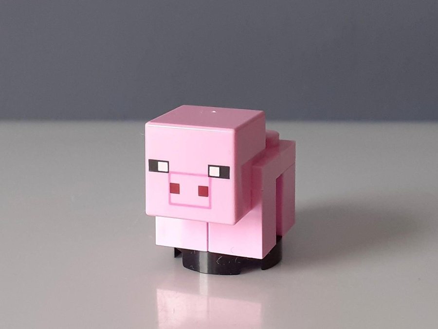 Lego Minecraft Djur Gris kulting Baby Pig figur