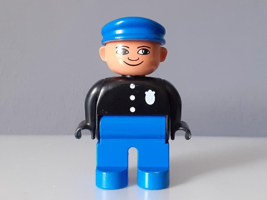 Lego Duplo figur Retro Polis äldre gubbe konstapel