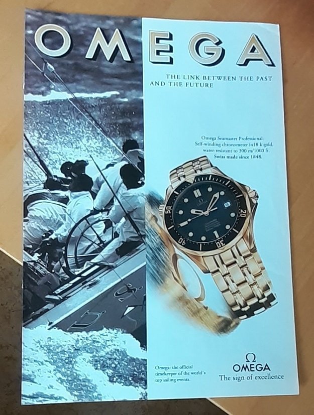 Omega Seamaster Professional USA tidnings annons från 1994