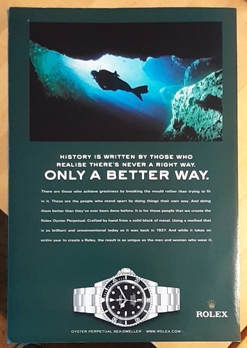 Rolex Sea-Dweller USA tidnings annons från 2003