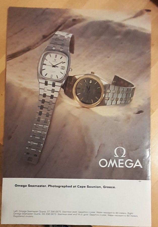 Omega Seamaster USA tidnings annons från 1981