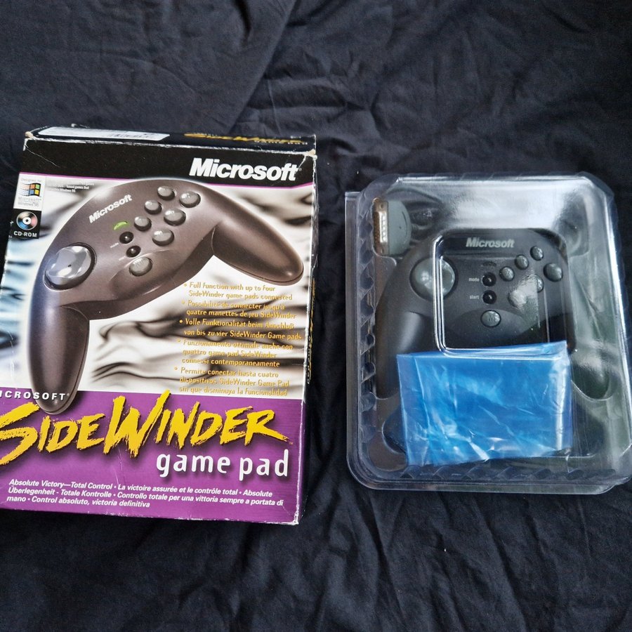 Microsoft Sidewinder Game pad handkontroll pc dator retrodator controller