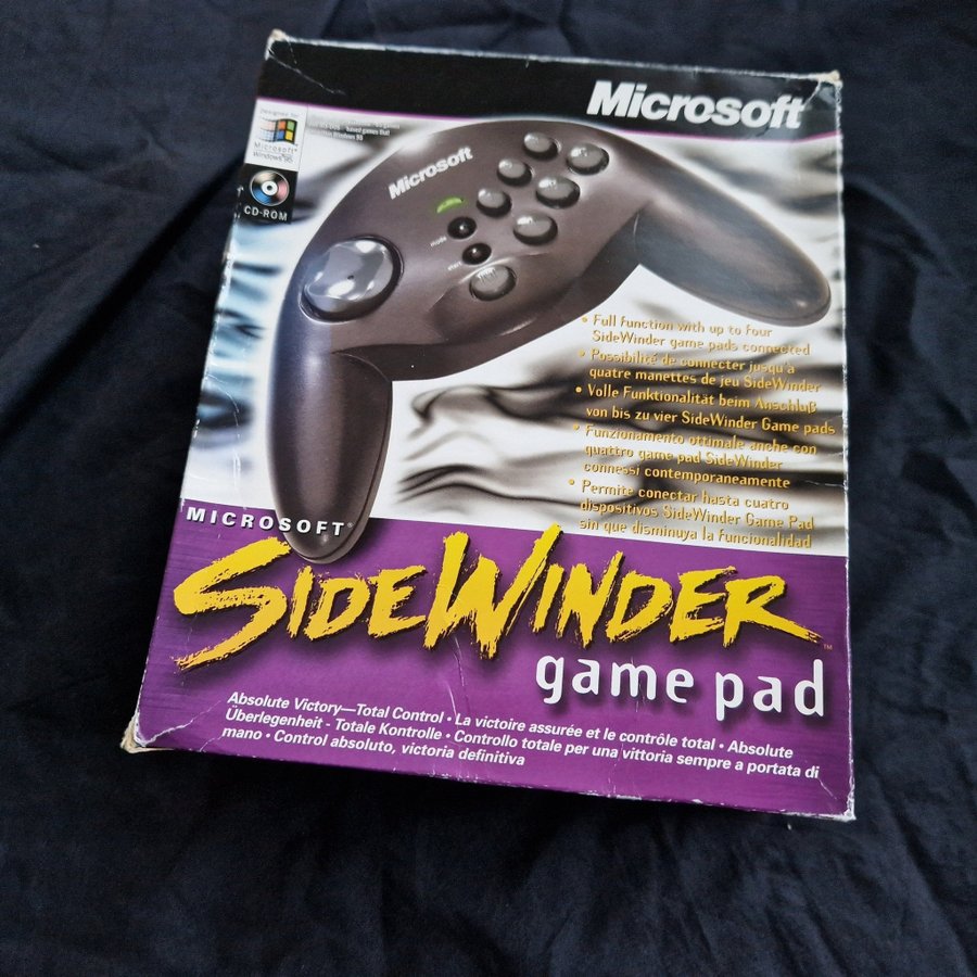 Microsoft Sidewinder Game pad handkontroll pc dator retrodator controller