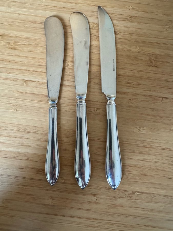 3 knivar nysilver retro