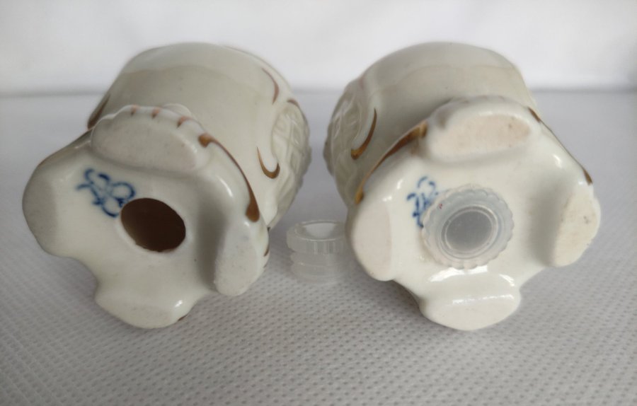 Vintage porslin salt och peppar shakers Germany