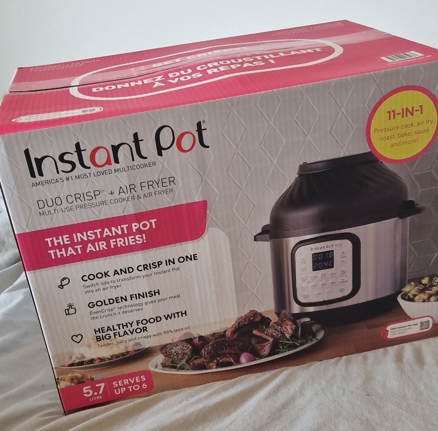 [NY] Instant Pot Airfryer och Multicooker i ett Duo Crisp 6 på 57 Liter