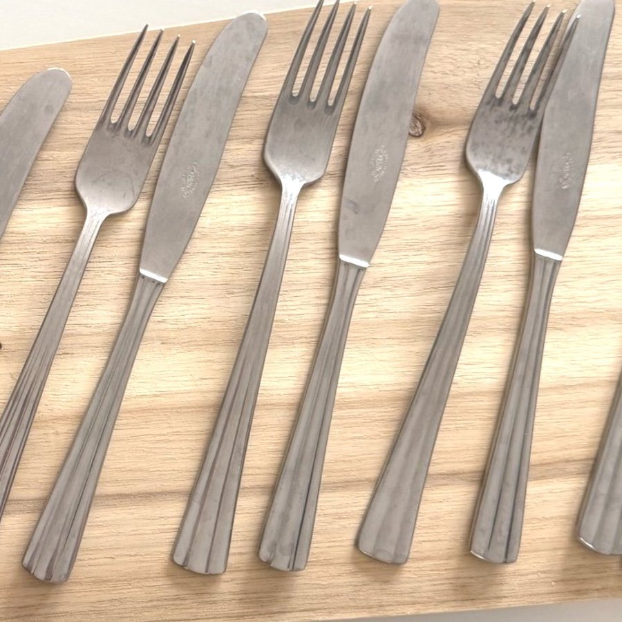 19 delar klassiska Bestick rostfritt stål stainless cutlery Utrop 1kr