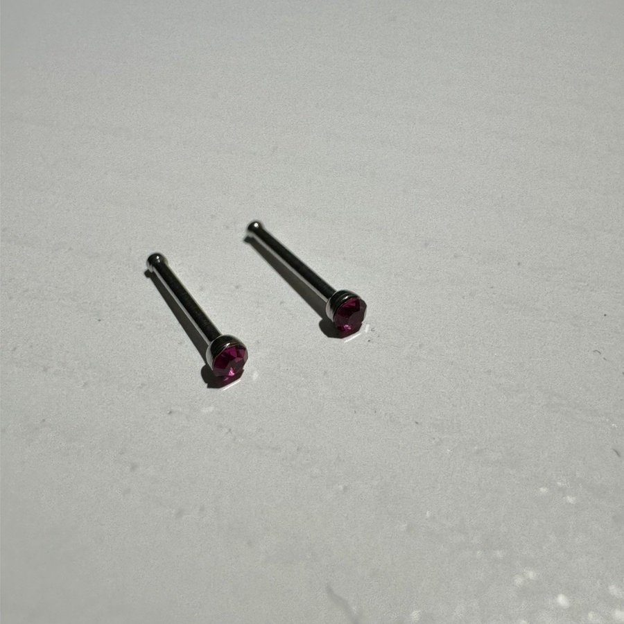 Näspiercing / kroppssmycke (Magenta)