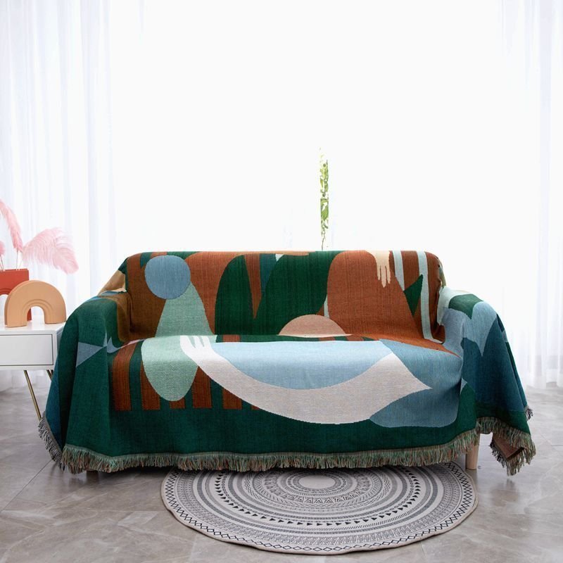 Ins tassel sofa dust cover blanket decorative tapestry travel tapestry130*180cm