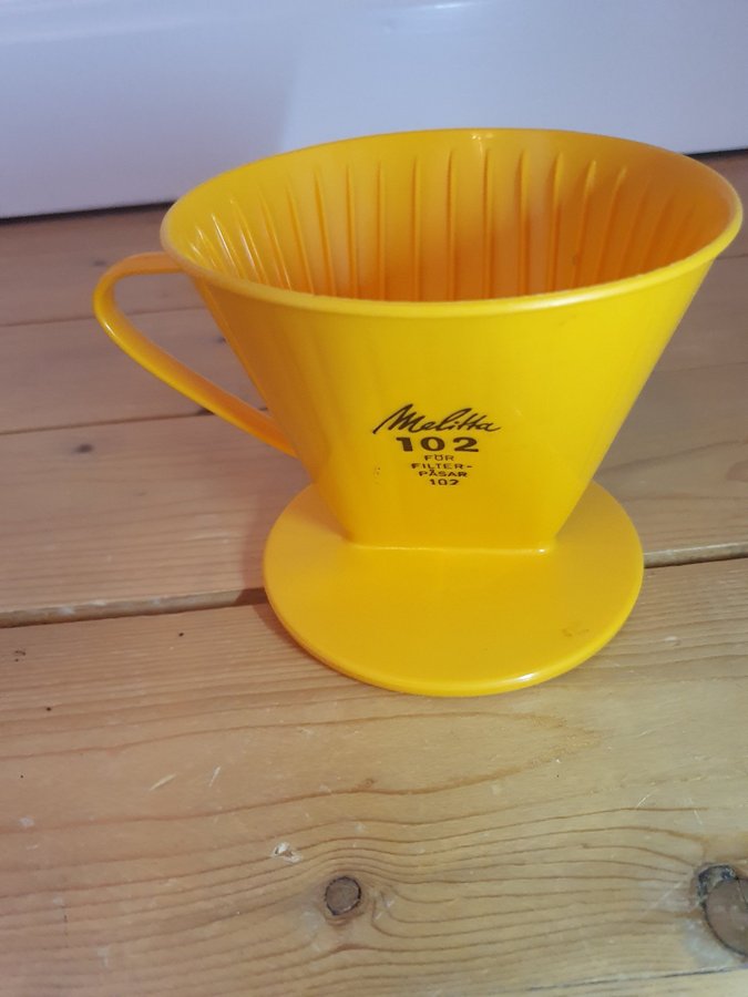 Retro Vintage Gul Melitta 102 För filterpåsar