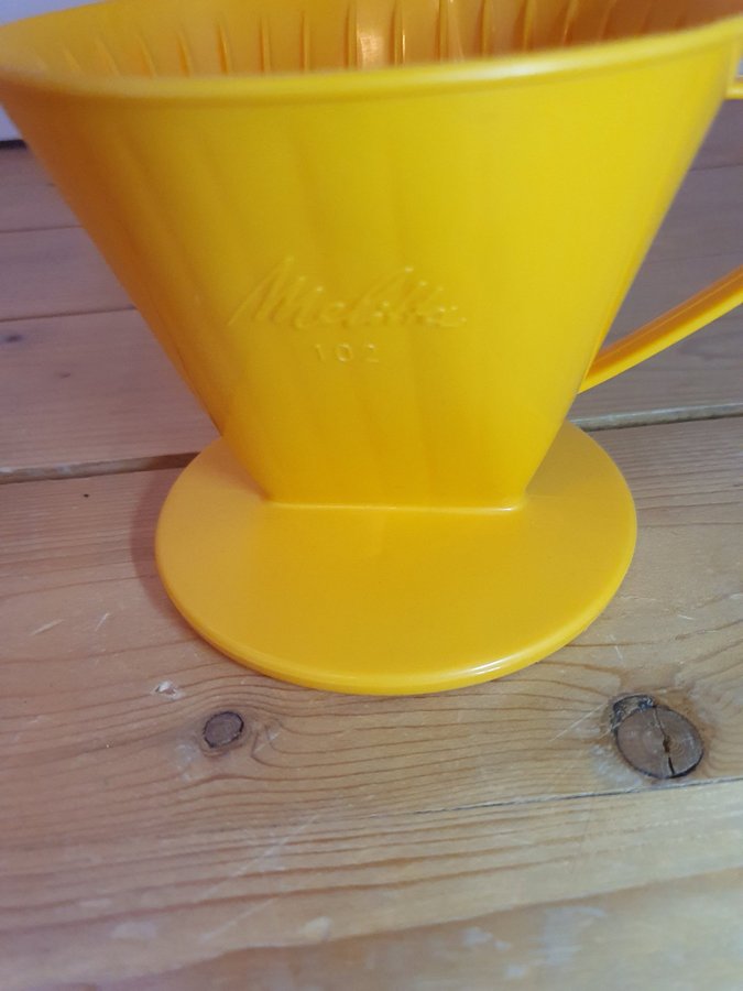 Retro Vintage Gul Melitta 102 För filterpåsar