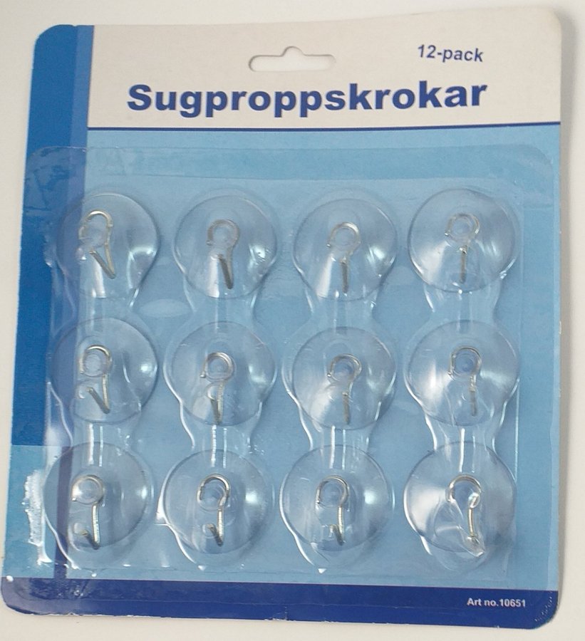 Nya 12-pack Sugkoppar Sugkopp Krok handdukskrok Badrumskrok Kökskrok