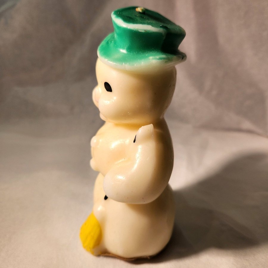 Vintage Christmas Snowman Candle Gurley Novelty Co