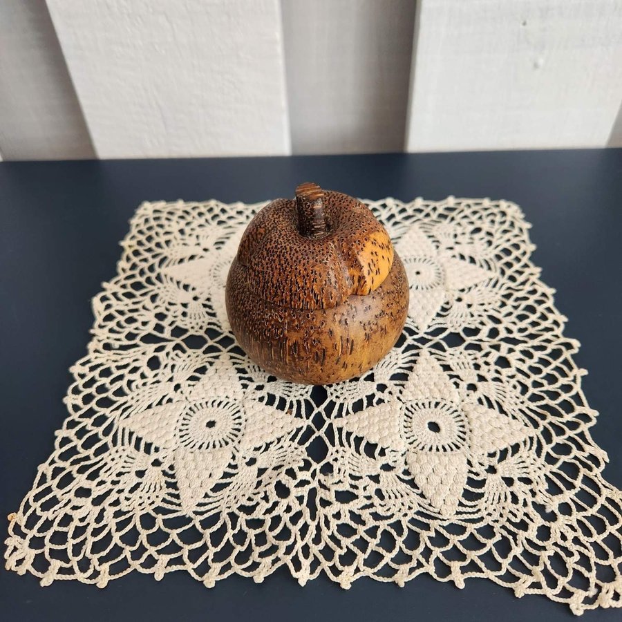 Wooden Apple Trinket Box