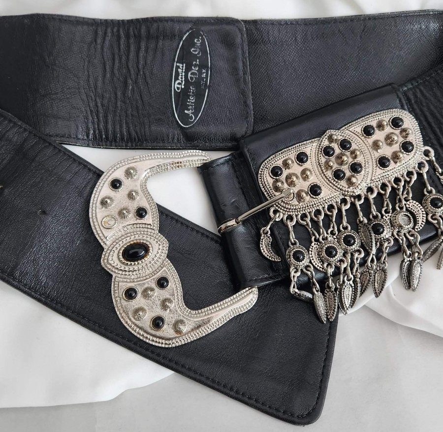 Vintage 80's Street Style Punk Power-Dressing Extra Wide Belt