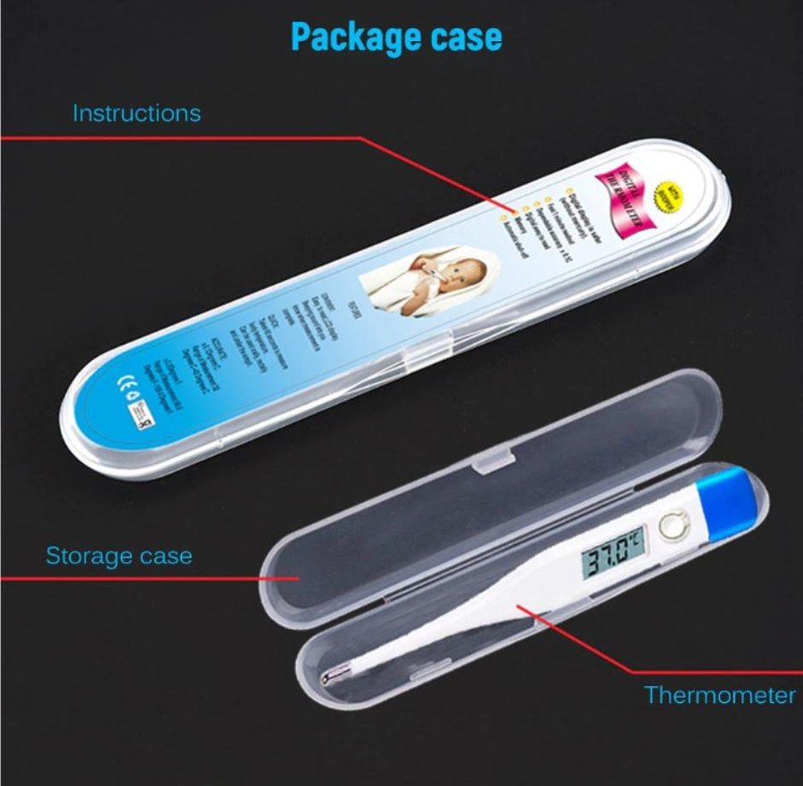 Digital febertermometer med LCD-skärm-Febertermometer