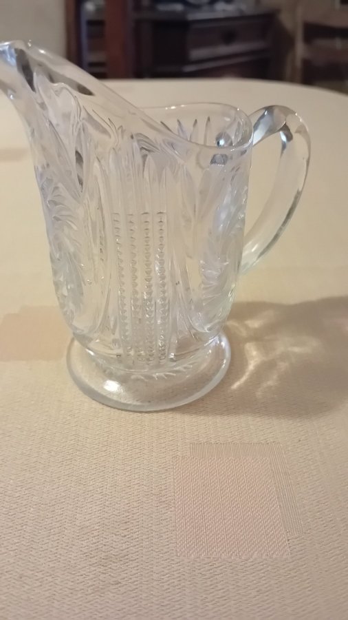 äldre Gräddkanna gräddsnipa retro mjölkkanna av glas