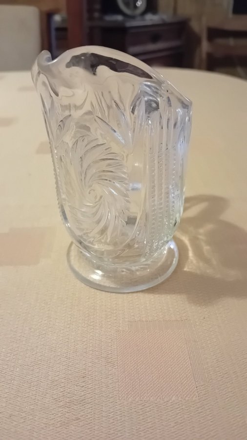 äldre Gräddkanna gräddsnipa retro mjölkkanna av glas