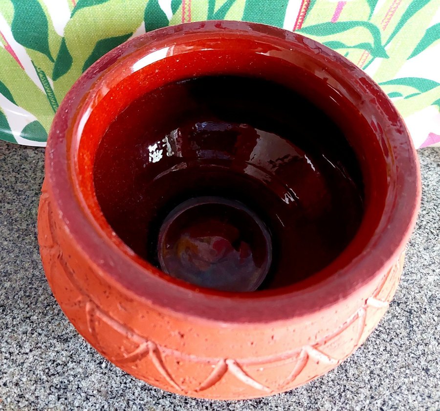 Stor Terracotta ytterfoder Kreta design Freyman Steninge keramik Retro Nyskick