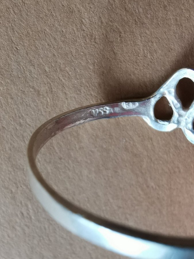 Silver ring stämplat Äldre 18 mm