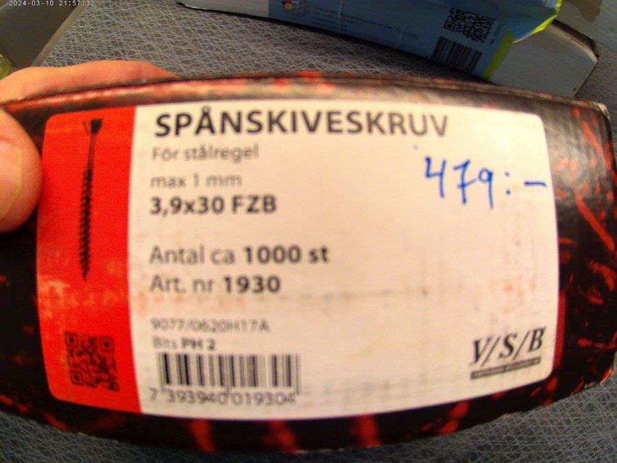 SPÅNSKIVESKRUV PLUS PLUGG 2 PKT