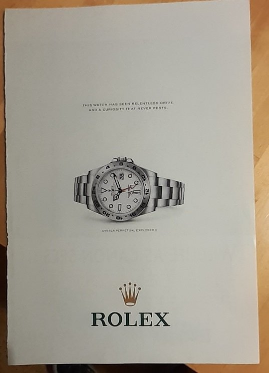 Rolex Explorer II USA tidnings annons från 2016