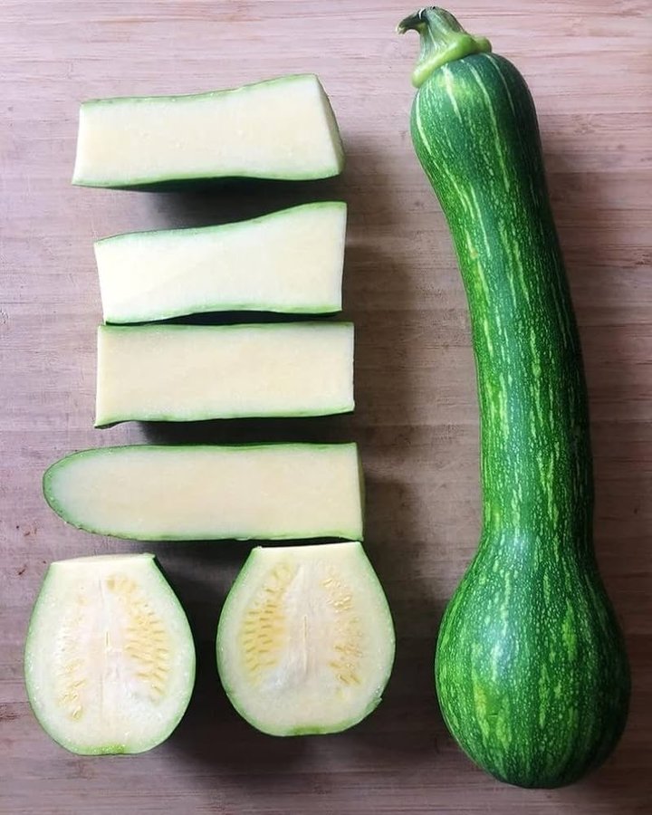 Squash Tromboncino d`Albenga klängväxt frukt 1 m lång 4 frön