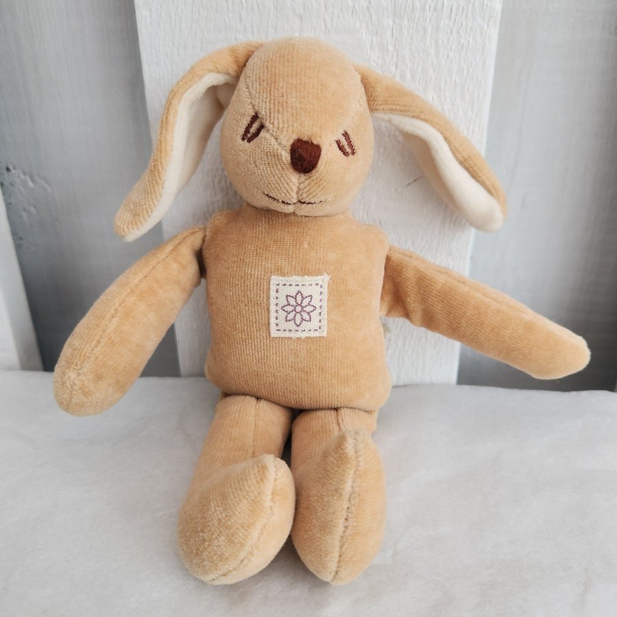 MiYim Bunny Simply Organic Cotton Plush Baby Rattle Toy