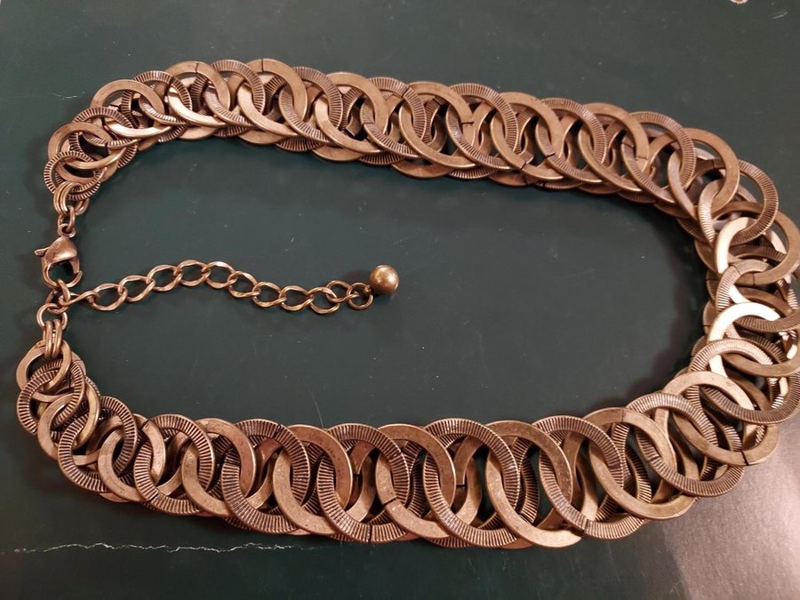 Halsband BRONS metall Längd ca 54 cm