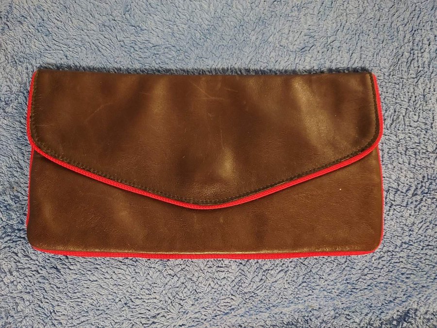 kuvertväska CLUTCH skinn OLIVGRÖN ca 165x295 cm