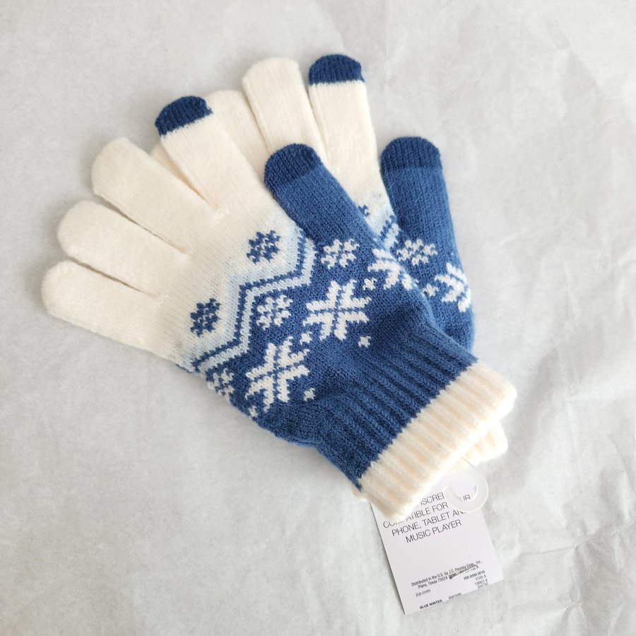 TOUCHTECH Women's Stretchable Knitted Gloves "Blue Winter"