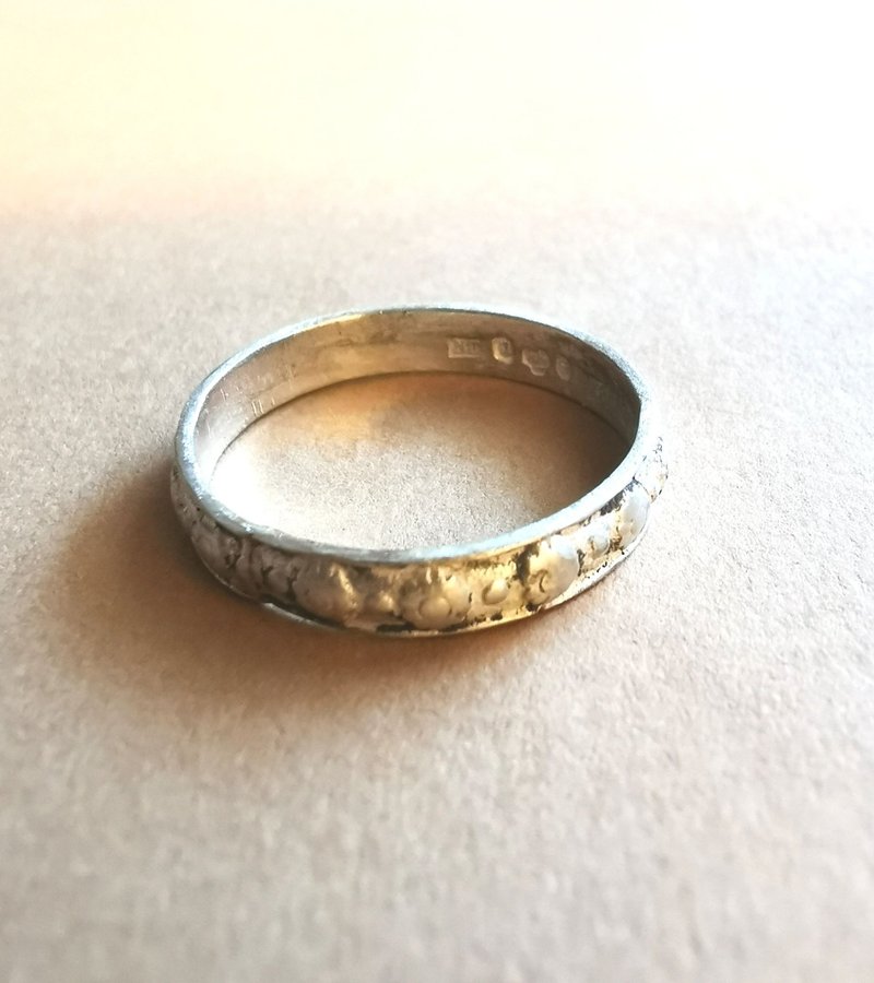 Silver ring Stämplat 1775 Kattfot Vintage