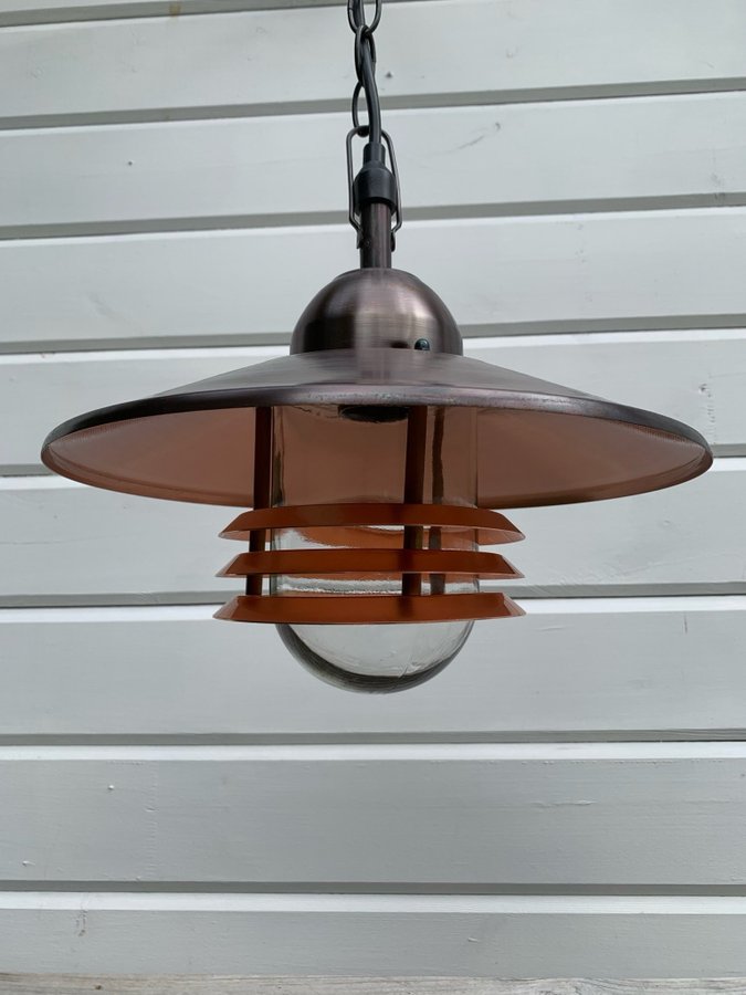 Lampa - taklampa - Tellus - Westal - koppar - glas - oanvänd - nypris 2300kr