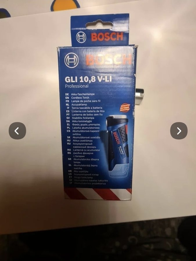 Bosch GLI 10.8-12volt led ficklampa