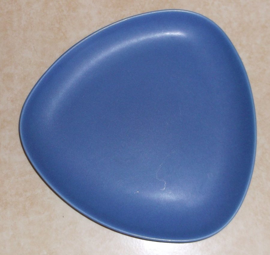 Fat keramik blå trekantigt Höganäs Keramik Sweden