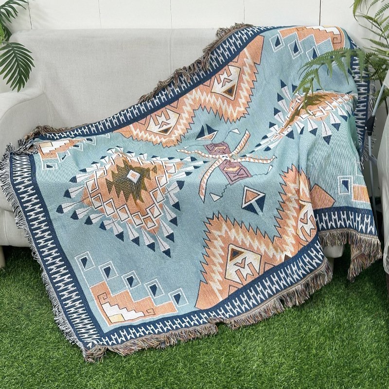 INS Bohemian tent carpet sofa blanket multifunctional tapestry,130*160cm