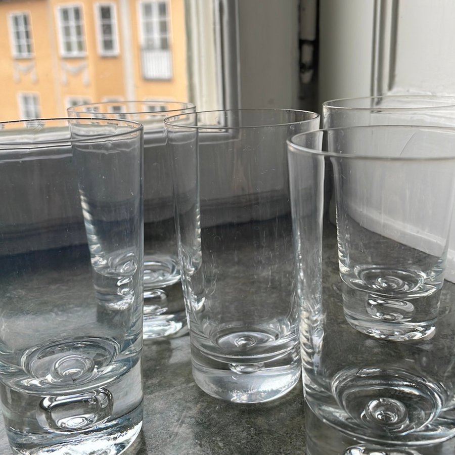 Åtta härliga drink eller seltersglas- handgjorda och unika !