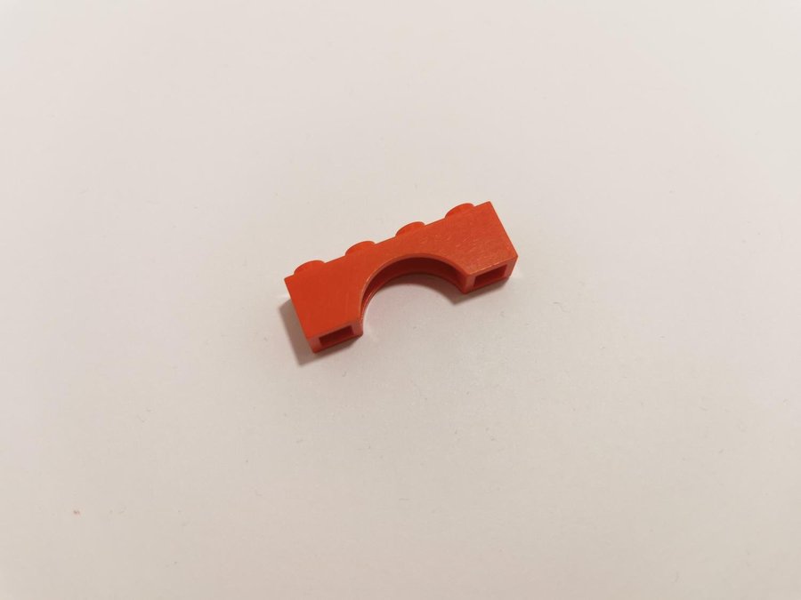 Lego - båge - arch - 1x4x1 - part 3659 - röd