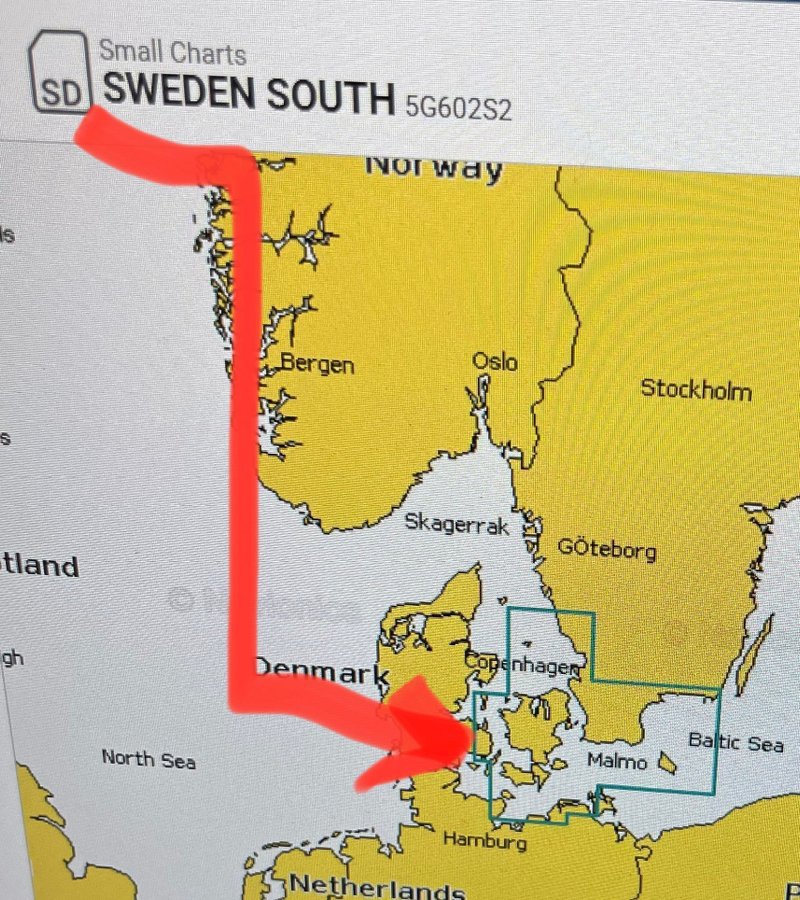 Navionics 5G602S2 Södra Sverige 2023 version