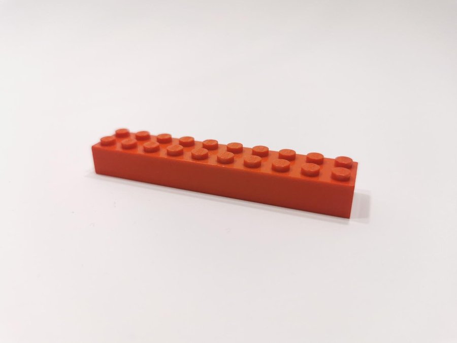 Lego - brick - bas - hög - 2x10 - part 3006 - röd