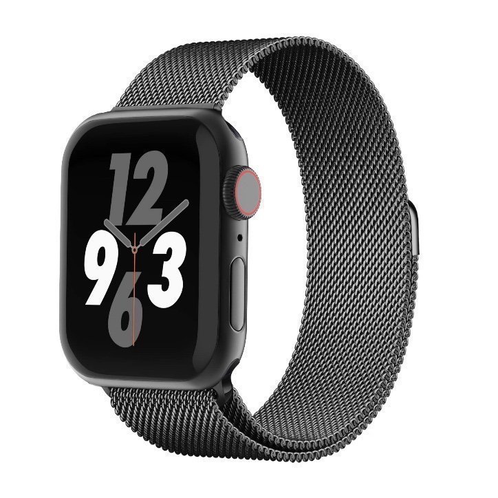 Svart Milanese loop 42/44/45 - Apple Watch Armband