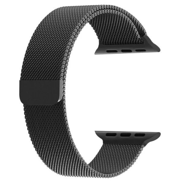 Svart Milanese loop 42/44/45 - Apple Watch Armband