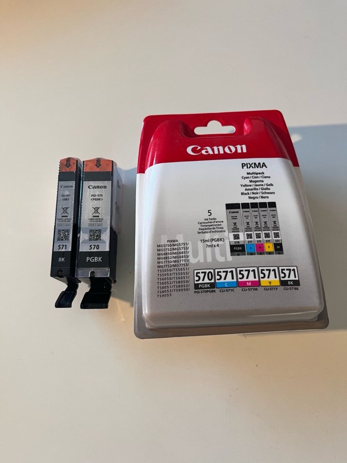 Canon PGI-570PGBK  CLI-571C, CLI-571M, CLI-571Y, CLI-571BK bläckpatroner