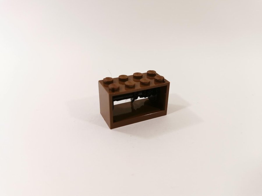 Lego - pirates - string reel - part 4209 - med snöre - brun (Old brown)