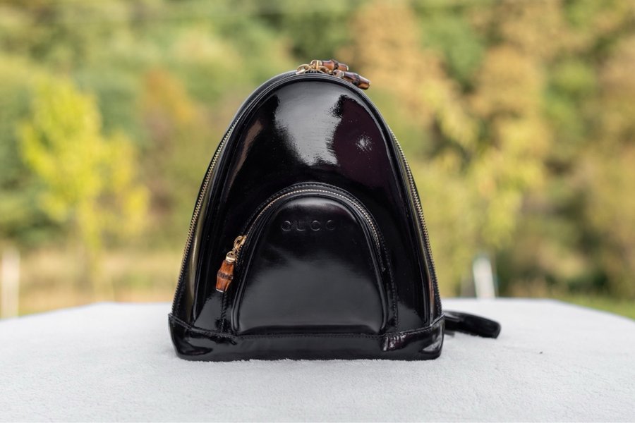 Gucci glossy backpack bag