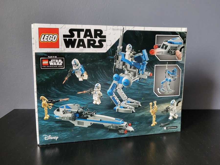 Oöppnad Lego Star Wars 75280 501st Legion Clone Troopers Battle Pack Set